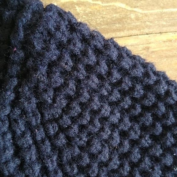 AllSaints burled wool sweater navy sz xs Tornn Raven Chunky Academia Soho Boho - Picture 5 of 5